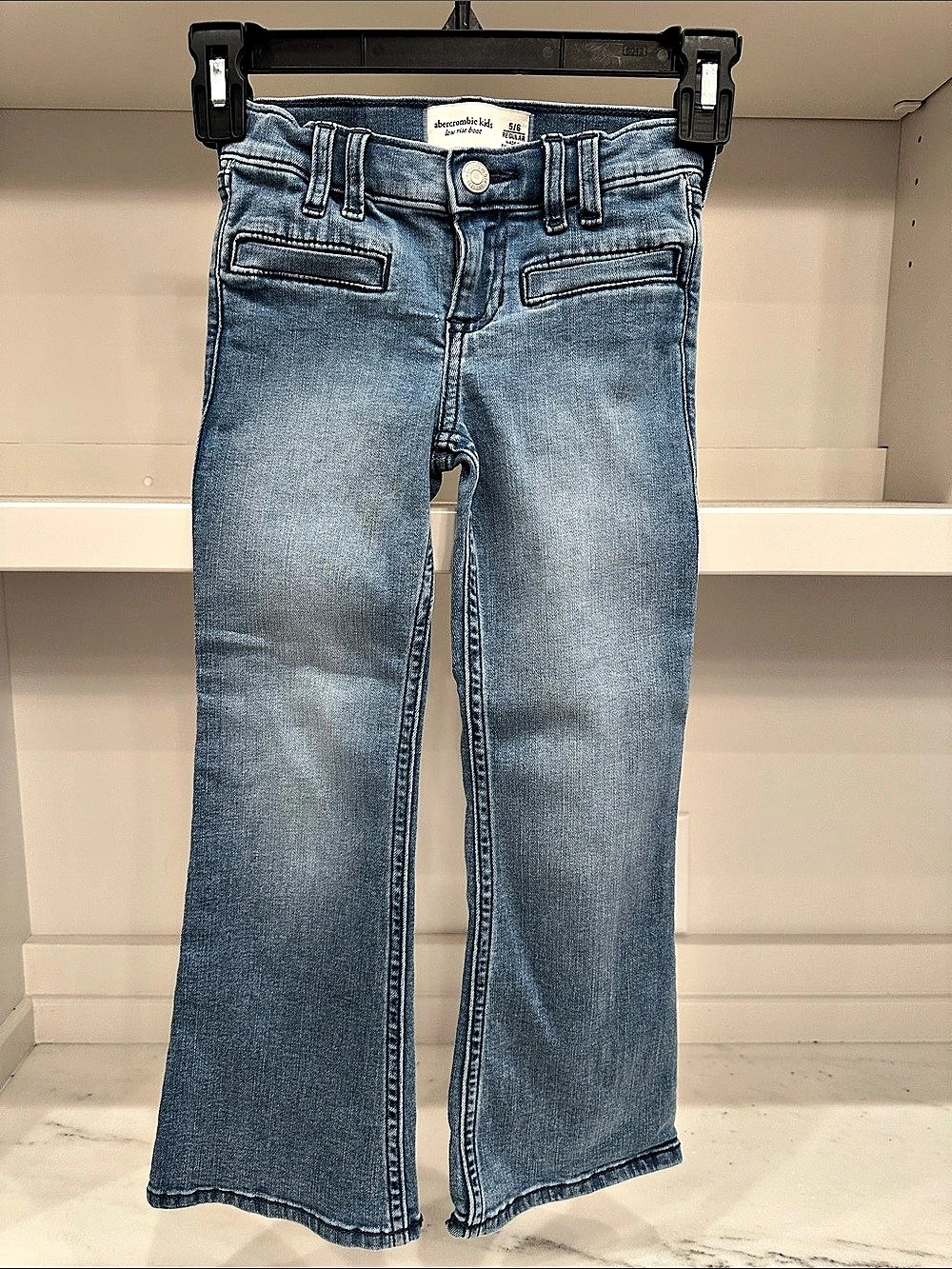 Abercrombie Kids Low Rise Bootcut Jeans Girls 5/6 Blue like new